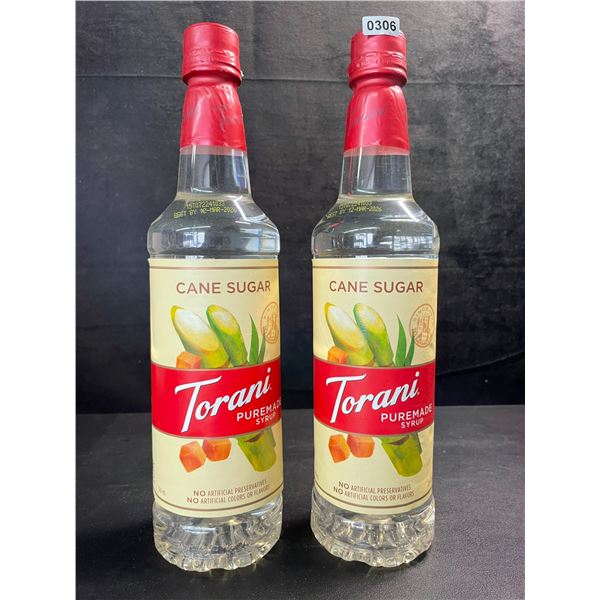 2 Torani Cane Sugar Puremade Syrups; 750ml Each - BB: MAR 12/2026 - New