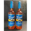 Image 1 : 2 Torani Peach Naturally Flavored Sugar-Free Syrups; 750ml Each - BB: JAN 24/2027 - New