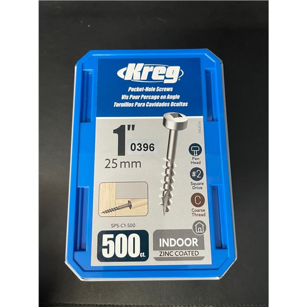 Kreg 500PC Set of 1" Pocket-Hole Square Drive Screws - New