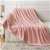 Image 1 : 1 Miulee Plush Fleece Throw Blanket (50 x 70 Inch) - Pink - New Sealed