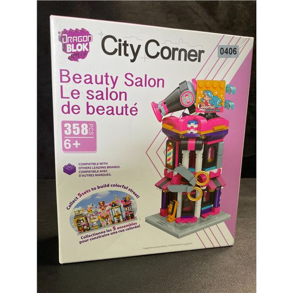 1 DragonBlock City Corner Beauty Salon Lego-Style Toy Building Set (358pcs) - New