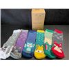 Image 2 : 6-Pairs of Kids Fuzzy Slipper Socks w/ Grips; Animal Designs - Fits 8-12yr Old - New