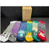 Image 2 : 6-Pairs of Kids Fuzzy Slipper Socks w/ Grips; Animal Designs - Fits 8-12yr Old - New