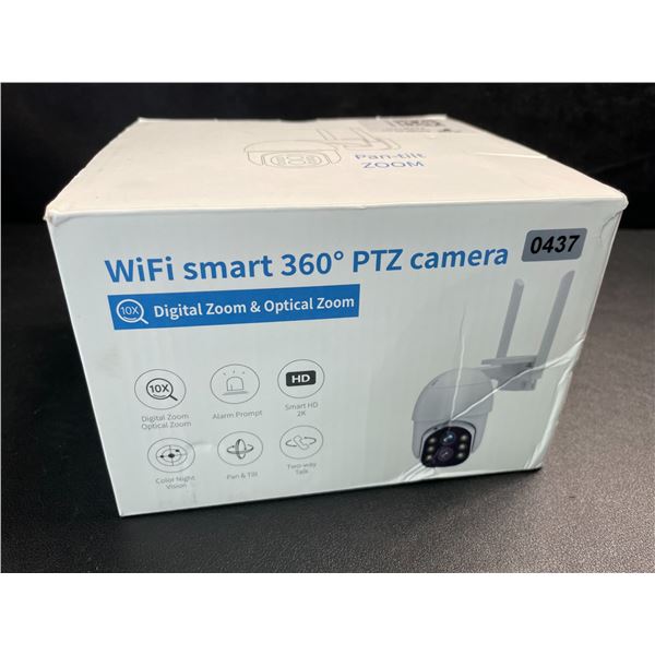 1 WiFi Smart 360-Degree PTZ Security Camera for Outdoors - New in Box