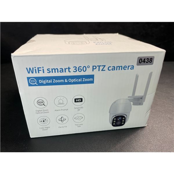 1 WiFi Smart 360-Degree PTZ Security Camera for Outdoors - New in Box