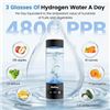 Image 5 : 1 Aothey Hydrogen Water Bottle; 460ml Water Ionizer Machine - Rechargeable - Black - New