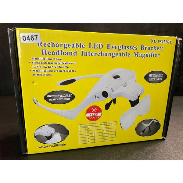 1 Rechargeable LED Headband Magnifier Tool - New
