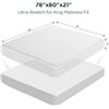 Image 4 : 1 King Size Waterproof Mattress Protector for Deep Pocket Mattresses (78"x80"x21") - White - New