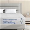 Image 5 : 1 King Size Waterproof Mattress Protector for Deep Pocket Mattresses (78"x80"x21") - White - New