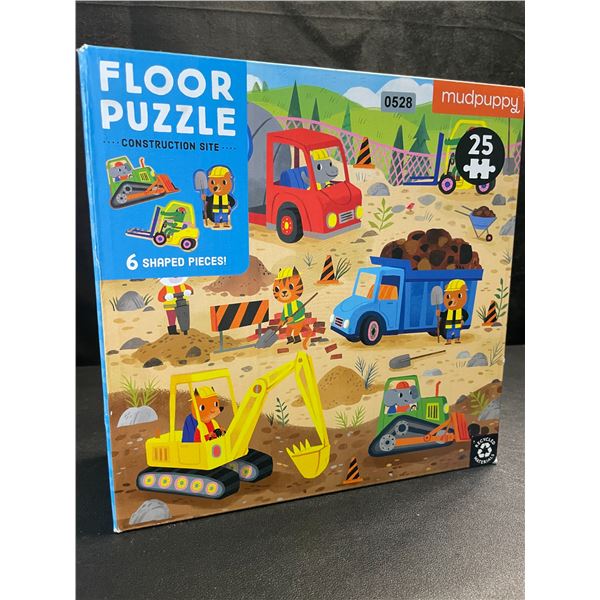 1 Mudpuppy Floor Puzzle Set - Construction Site Design - 25PC - New