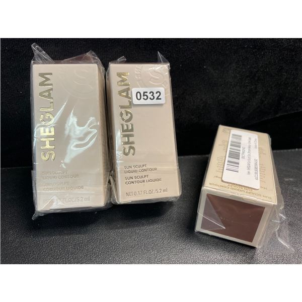 3 SHEGLAM Sun Sculpt Liquid Contour Cream Makeup Bronzers; Camel Suede - New