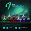 Image 6 : 1 Wired LED Rainbow Backlit Gaming Keyboard; 104 Keys; Quiet Deign Keyboard - New