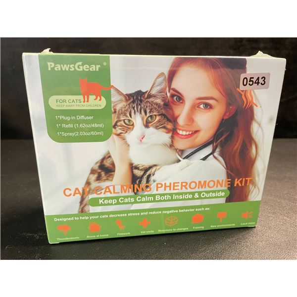 1 PawsGear Cat Calming Pheromone Plug-In Diffuser Kit; Reduces Stress/Anxiety in Cats - New Sealed