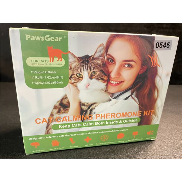 1 PawsGear Cat Calming Pheromone Plug-In Diffuser Kit; Reduces Stress/Anxiety in Cats - New Sealed