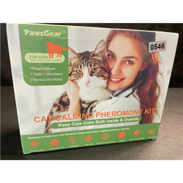 1 PawsGear Cat Calming Pheromone Plug-In Diffuser Kit; Reduces Stress/Anxiety in Cats - New Sealed