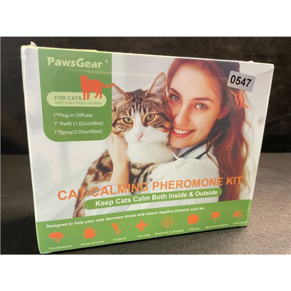 1 PawsGear Cat Calming Pheromone Plug-In Diffuser Kit; Reduces Stress/Anxiety in Cats - New Sealed