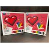 Image 1 : 2 Puzzle By Number Kits; Hearts Design - 250pcs Each - New