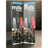 Image 1 : 2 PowerLix Professional Handheld Electric Milk Frothers - Battery Operated - New