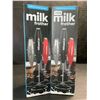 Image 1 : 2 PowerLix Professional Handheld Electric Milk Frothers - Battery Operated - New