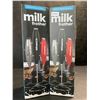 Image 1 : 2 PowerLix Professional Handheld Electric Milk Frothers - Battery Operated - New