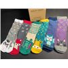 Image 3 : 6-Pairs of Kids Fuzzy Slipper Socks w/ Grips; Animal Designs - Fits 8-12yr Old - New