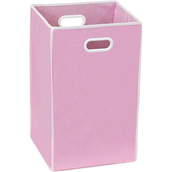1 SimpleHouseware Collapsible/Foldable Laundry Hamper - Pink (13" x 13" x 22.75" Size)