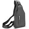 Image 1 : 1 Sling Bag/Crossbody Bag for Men/Women with USB Charge Port - Grey - New