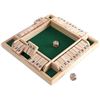 Image 1 : 1 4-Player "Shut The Box" Wooden Table Game/Classic Dice Board Game - New