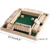 Image 4 : 1 4-Player "Shut The Box" Wooden Table Game/Classic Dice Board Game - New