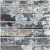 Image 1 : 1 Large Roll of Grey 3D Brick Design Peel & Stick Contact Paper/Wallpaper - 10M Length x 40cm - New