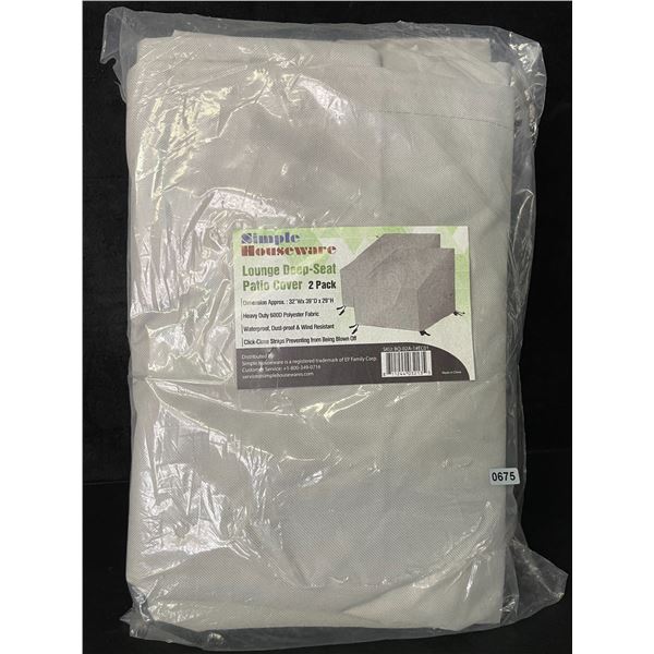 2-Pack of SimpleHouseware Lounge Deep-Seat Patio Chair/Furniture Covers (32 x 39 x 29") - New