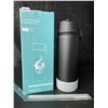 Image 1 : 1 Insulated 500ml Stainless Steel Water Bottle Thermos with Straw - Black - Leakproof - New