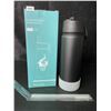 Image 1 : 1 Insulated 500ml Stainless Steel Water Bottle Thermos with Straw - Black - Leakproof - New