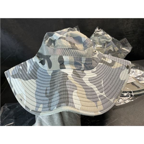 4 Wide Brim Boonie Hats/Bucket Hats for Outdoors - Camo Design - Brand New