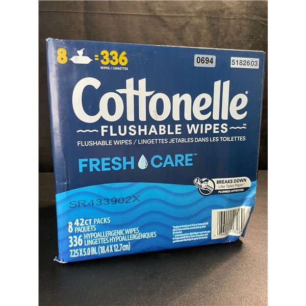 1 Box of Cottonelle Flushable Fresh Care Wipes (8 x 42ct packs) - New Sealed