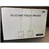 Image 2 : 2-Pack of SetSail Premium Silicone Toilet Brushes with Holders - Black - Brand New