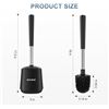 Image 6 : 2-Pack of SetSail Premium Silicone Toilet Brushes with Holders - Black - Brand New