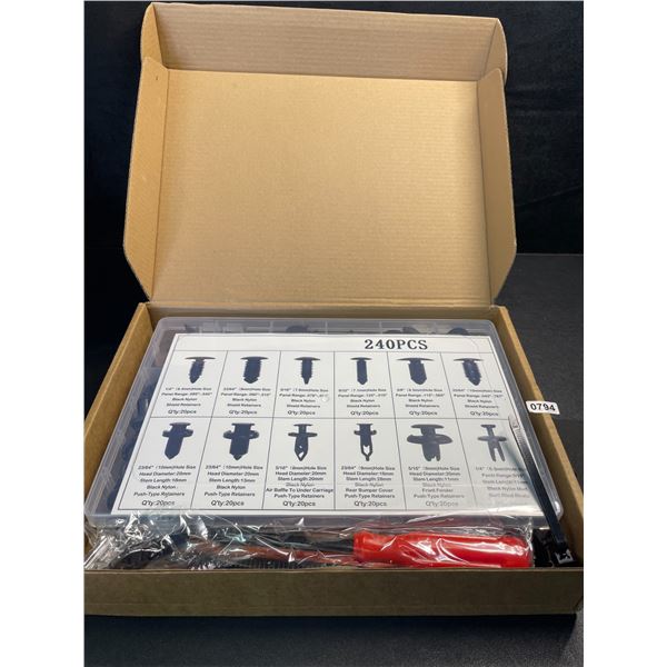 240PC Assorted Car Retainer Clips Set/Bumper Push Type Retainer Set - New