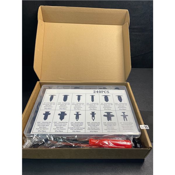 240PC Assorted Car Retainer Clips Set/Bumper Push Type Retainer Set - New
