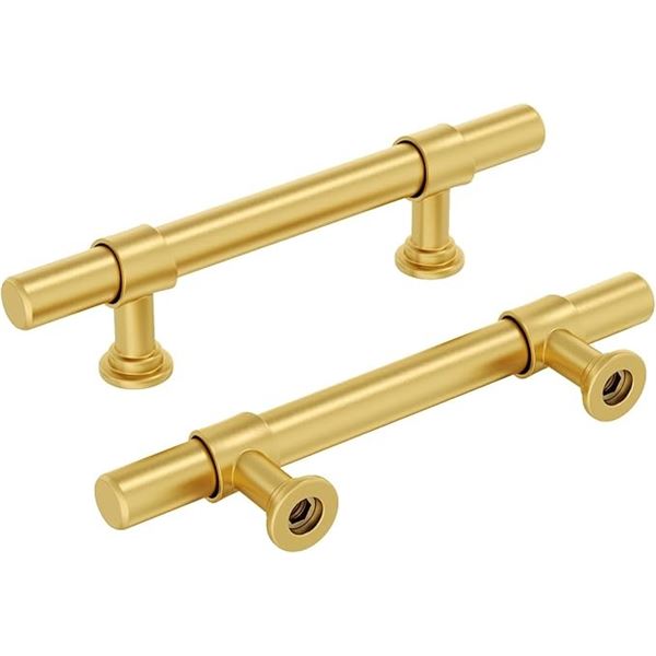 10-Pack of Drawer/Cabinet Handles -  3" Hole Centers - Gold - New in Box