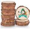 Image 1 : 20-Pack of Natural Wood Slices/Circles for DIY Crafts - New