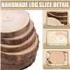 Image 4 : 20-Pack of Natural Wood Slices/Circles for DIY Crafts - New