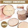 Image 5 : 20-Pack of Natural Wood Slices/Circles for DIY Crafts - New