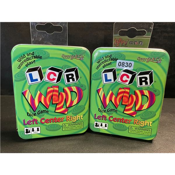 2 Left Center Right Wild Dice Games for Game Night - New