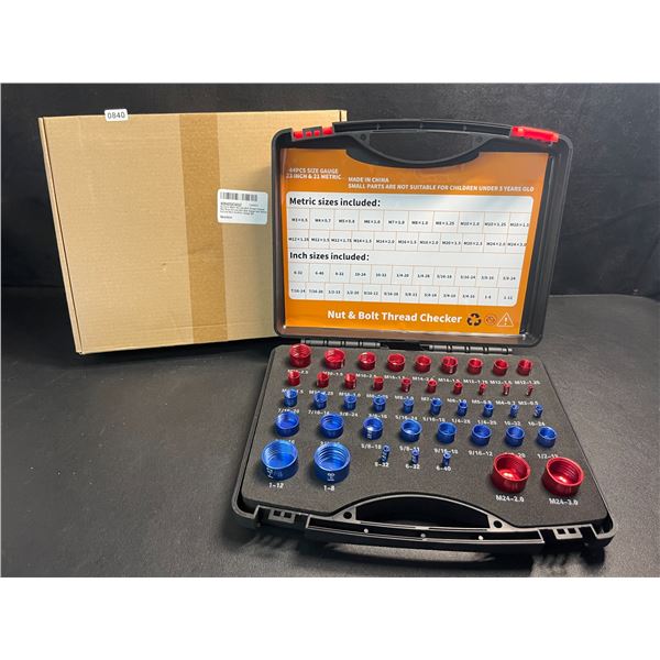 44PC Nut & Bolt Thread Checker Tool Set - Brand New