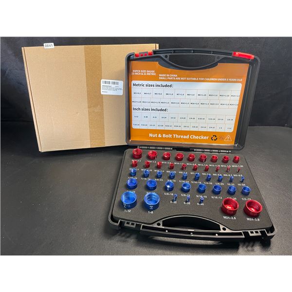 44PC Nut & Bolt Thread Checker Tool Set - Brand New