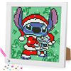 Image 1 : 4 Disney Stitch Christmas Theme 5D Diamond Painting Art Kits with Wooden Frames - New