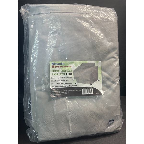 2-Pack of SimpleHouseware Lounge Deep-Seat Patio Chair/Furniture Covers (32 x 39 x 29") - New