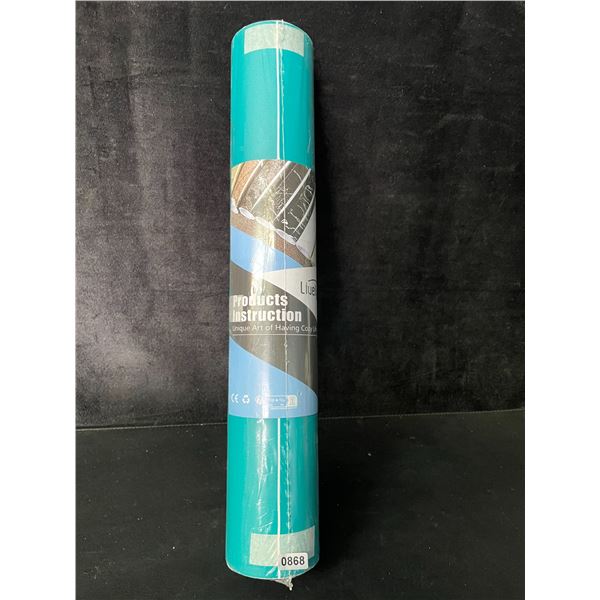 1 Large Roll of Peel and Stick Wallpaper - Teal Design - New