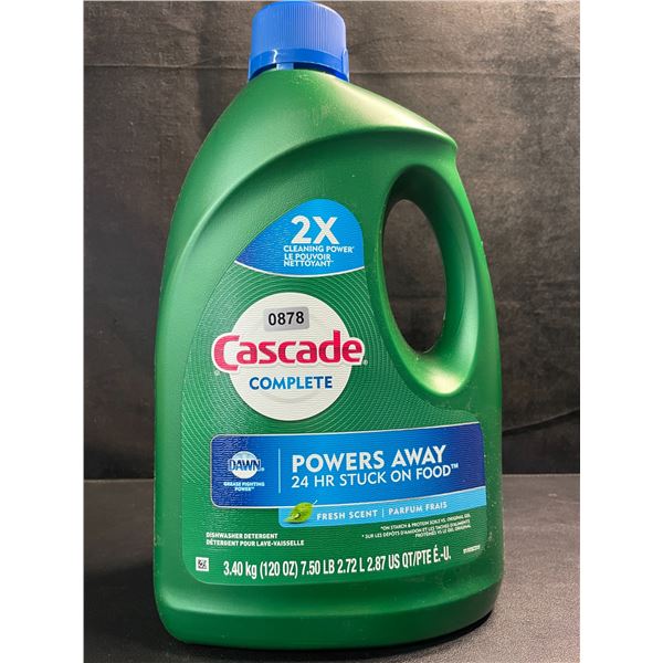 1 Large Jug of Cascade Complete Dishwasher Detergent - Fresh Scent w/ Dawn - 3.40kg - New